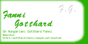 fanni gotthard business card